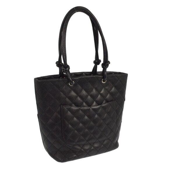 Chanel Black Calfskin Cambon Ligne Tote Handbag KQ00712 - Picture 2 of 7
